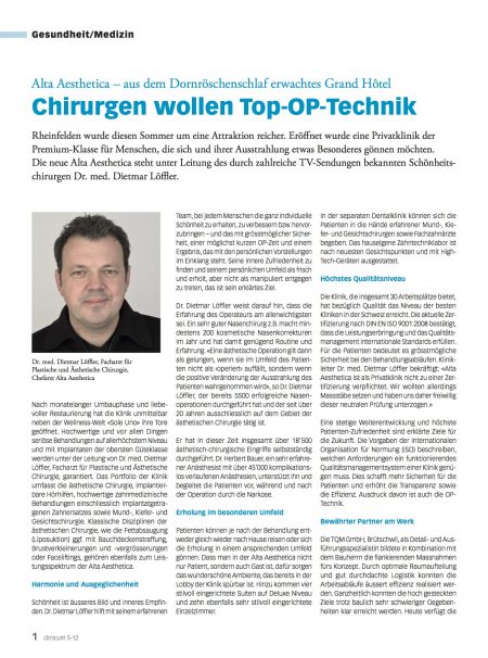 TQM Chirurgen wollen Top OP-Technik